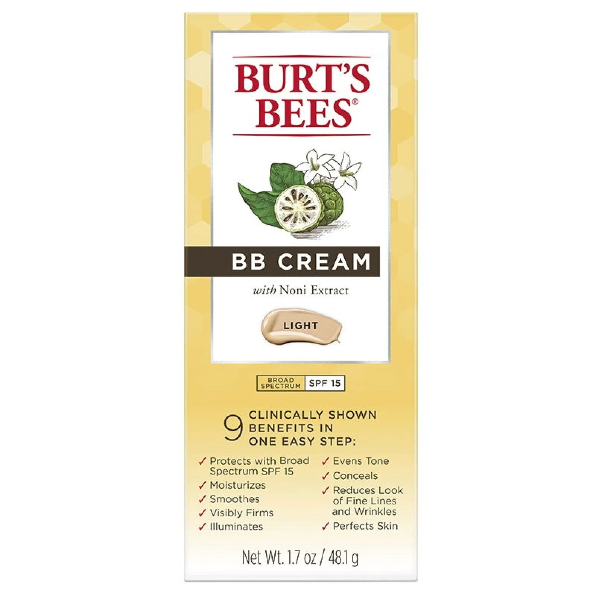 Burt's Bees BB Cream Light SPF 15 1.7 oz Cream