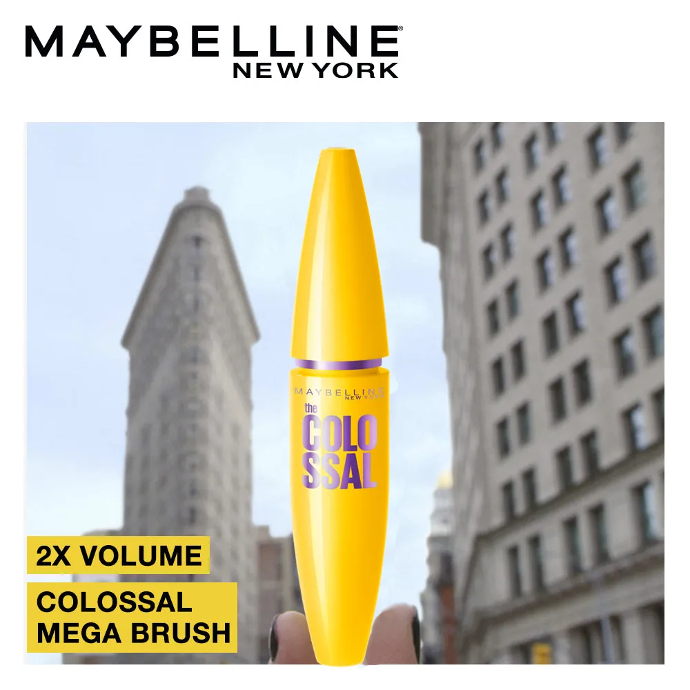 Maybelline New York Volume Express Colossal Mascara, Washable, Glam Black, 10.7g